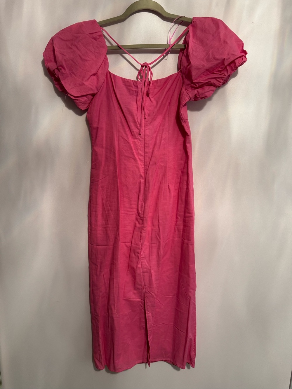 Fashion Nova Pink Puff-Sleeve Midi Dress - Women - Picture 2 of 3